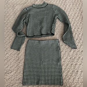 Sweater Two Piece Skirt Set